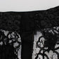 Dolce & Gabbana Black Crystal Sequined Mini Shorts