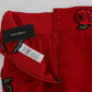 Dolce & Gabbana Red Silk Crystal Roses Shorts