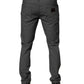 Dolce & Gabbana Gray Cotton Stretch Skinny Denim Jeans