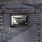 Dolce & Gabbana Dark Gray Cotton Stretch Skinny Denim Jeans