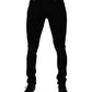 Dolce & Gabbana Black Cotton Stretch Skinny Men Denim Jeans