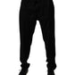Dolce & Gabbana Black Wool Jogger Sweatpants Pants