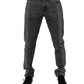 Dolce & Gabbana Two Tone Gray Cotton Denim Jeans