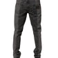 Dolce & Gabbana Two Tone Gray Cotton Denim Jeans