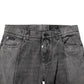 Dolce & Gabbana Two Tone Gray Cotton Denim Jeans