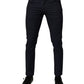 Dolce & Gabbana Dark Blue Cotton Stretch Skinny Denim Jeans