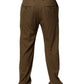Dolce & Gabbana Brown Wool Straight Formal Dress Pants