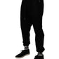 Dolce & Gabbana Black Cotton Men Jogger Sweatpants Pants