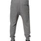 Dolce & Gabbana Gray Logo Cotton Men Jogger Sweatpants Pants