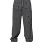 Dolce & Gabbana Gray Cotton RipStyle Straight Sweatpants Pants