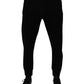 Dolce & Gabbana Black Cotton Blend Men Jogger Sweatpants Pants