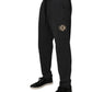 Dolce & Gabbana Dark Gray Logo Cotton Jogger Sweatpants Pants
