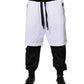 Dolce & Gabbana Black White Cotton Layered Sweatpants Pants
