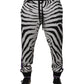 Dolce & Gabbana Black White Zebra Men Jogger Sweatpants Pants