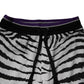 Dolce & Gabbana Black White Zebra Men Jogger Sweatpants Pants