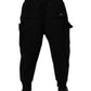 Dolce & Gabbana Black Cotton Men Cargo Jogger Sweatpants Pants
