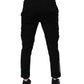Dolce & Gabbana Black Cotton Stretch Skinny Cargo Denim Jeans