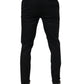 Dolce & Gabbana Black Cotton Stretch Skinny Dress Formal Pants