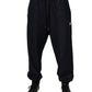 Dolce & Gabbana Black Jacquard Cotton Jogger Sweatpants Pants