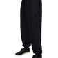 Dolce & Gabbana Black Jacquard Cotton Jogger Sweatpants Pants