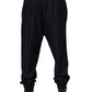 Dolce & Gabbana Black Jacquard Cotton Jogger Sweatpants Pants