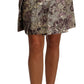Dolce & Gabbana A-Line Mini Floral Print Jaquard Skirt