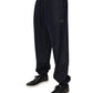 Dolce & Gabbana Black Jacquard Jogger Men Sweatpants Pants