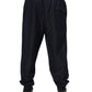 Dolce & Gabbana Black Jacquard Jogger Men Sweatpants Pants