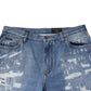 Dolce & Gabbana Blue Tattered Straight Cotton Denim Jeans