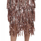Dolce & Gabbana Sequin Embellished Fringe Midi Pencil Skirt