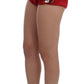 Dolce & Gabbana Red Silk Crystal Roses Shorts