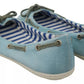 Pantofola D'Oro Sky Blue Suede Lace Bow Loafers Ballet Flat Shoes