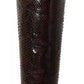 Dolce & Gabbana Brown Exotic Leather Heels High Boots Shoes