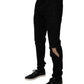 Dolce & Gabbana Black Cotton Tattered Skinny Men Denim Jeans