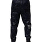 Dolce & Gabbana Dark Blue DG Game Print Cotton Jogger Pants
