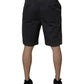 Dolce & Gabbana Dark Gray Cotton Mid Waist Men Bermuda Shorts