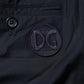 Dolce & Gabbana Dark Blue Cotton Bermuda Sweatshorts Shorts