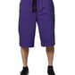 Dolce & Gabbana Purple Cotton Men Bermuda Sweatshorts Shorts