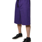 Dolce & Gabbana Purple Cotton Men Bermuda Sweatshorts Shorts
