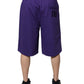 Dolce & Gabbana Purple Cotton Men Bermuda Sweatshorts Shorts