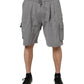 Dolce & Gabbana Gray Cotton Cargo Bermuda Sweatshorts Shorts