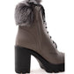 Giuseppe Zanotti Beige Eco Leather Lace-Up Boots