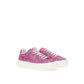 Casadei Fuchsia Fabric And Leather Low Top Sneakers
