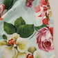 Dolce & Gabbana Green Floral Short Sleeves Cotton V-neck Dress