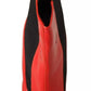 GCDS Red Leather Black Fabric Logo Heel Ankle Boots Shoes