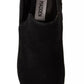 Steve Madden Black Suede Leather Stiletto Heels Boots Shoes
