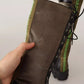 Gaelle Black Green High Combat Boots Lace Up Military Shoes