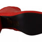 Steve Madden Red Leather Block Heels Ankle Boots Shoes