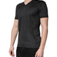 Dolce & Gabbana Dark Gray Silk V-neck Short Sleeves T-shirt