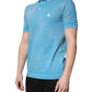 Dolce & Gabbana Blue Cotton Crown Collared Men Polo T-shirt